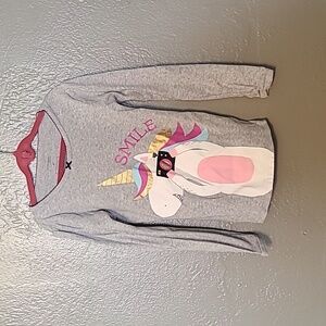 Simple Joy's by Carter Cute Comfy girls size 6 unicorn long sleeve t-shirt EUC